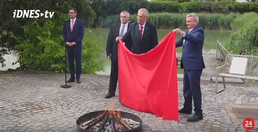 Czech President Torches Underpants, Stunt Stuns Journalists