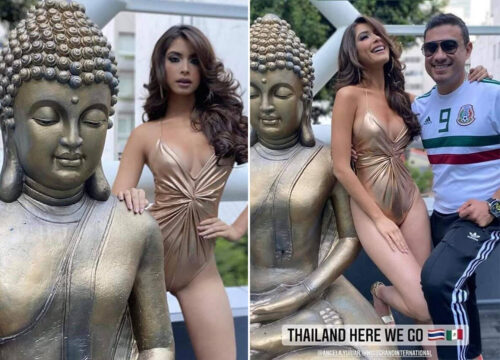 ‘Miss Grand Mexico’ Criticized For Posing With Buddha Image