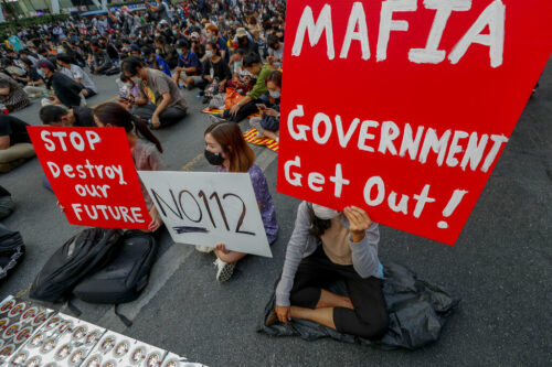 Protesters Hold Peaceful Rally Criticizing the Monarchy