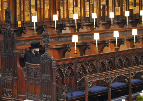 Queen Sits Alone at Funeral for Prince Philip To Set Example