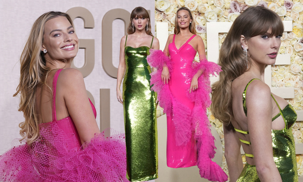 Golden Globes Fashion: Taylor Swift Stuns In Shimmery Green And Margot  Robbie Goes Full Barbie